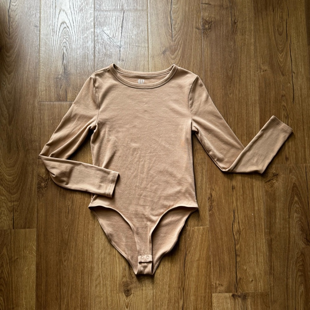 GAP Tan Long Sleeve Bodysuit